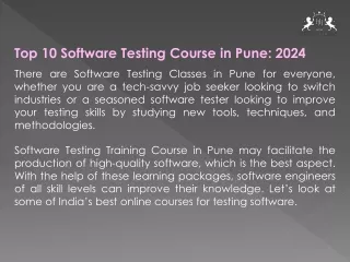 Empower Your Career with Henry Harvin's Premier Software Testing Course in Pune