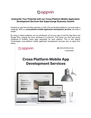 unshackle your potential with our cross platform