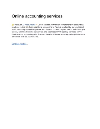 Online accounting services-J3accountants
