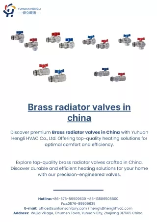 Brass radiator valves in china - Yuhuan Hengli HVAC