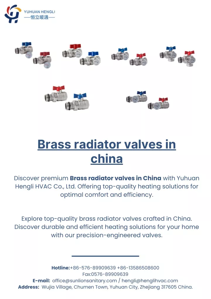 brass radiator valves in china