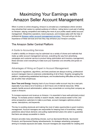 maximizing your earnings with amazon seller