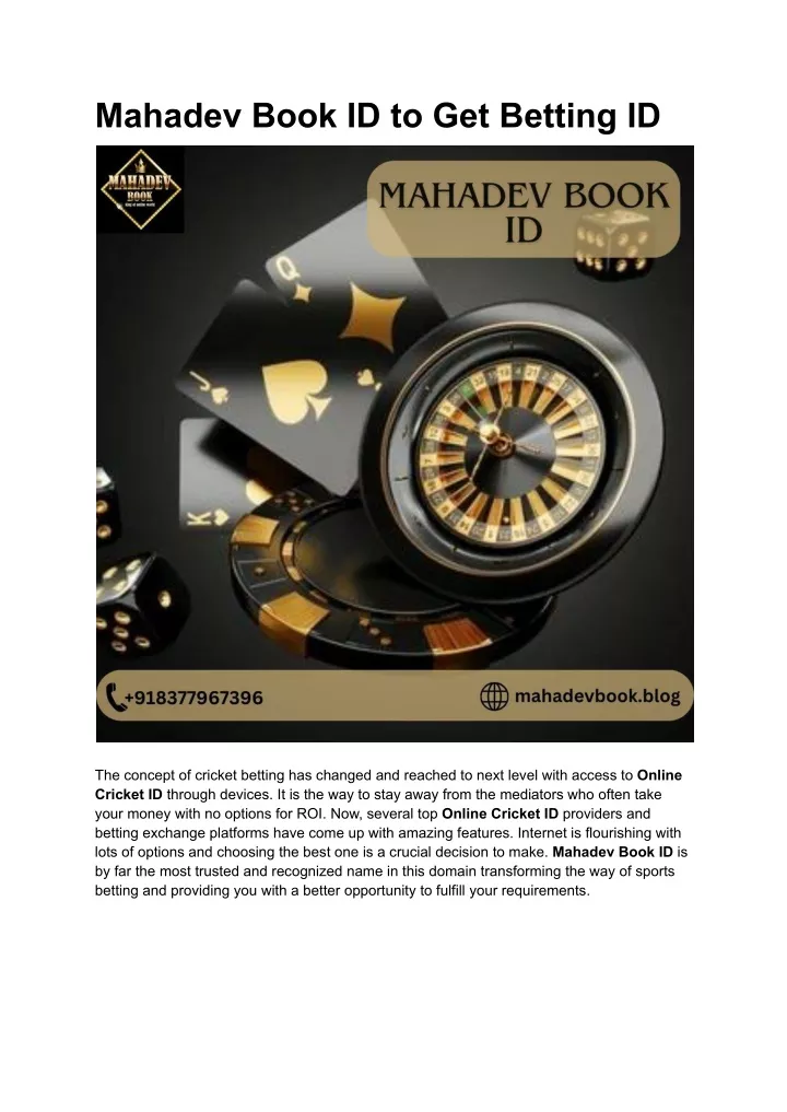 mahadev book id to get betting id
