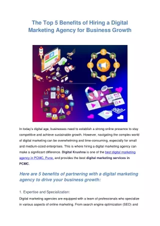 The Top 5 Benefits of Hiring a Digital Marketing Agency for Business Growth
