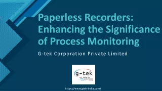 Simplify your Recording Needs with Digital Paperless Recorder - Gtek India