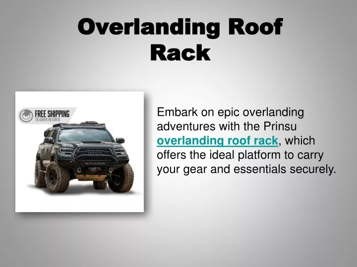 overlanding roof rack