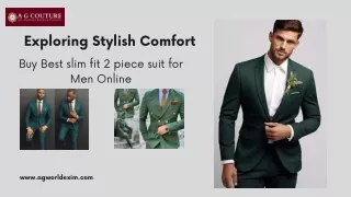 Best slim fit 2 piece suits for Mens