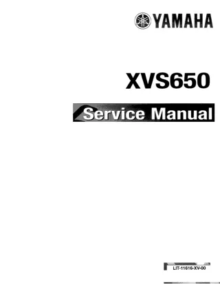 1998 Yamaha XVS650AK AKC V-Star Classic Service Repair Manual