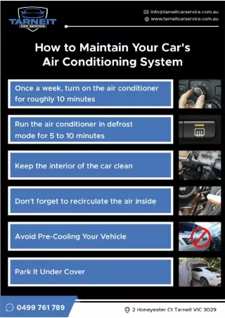 How to Maintain Your Car's Air Conditioning System