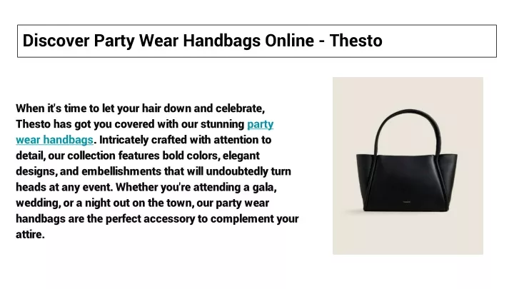 discover party wear handbags online thesto