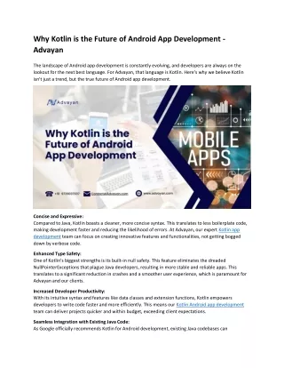 why kotlin is the future of android