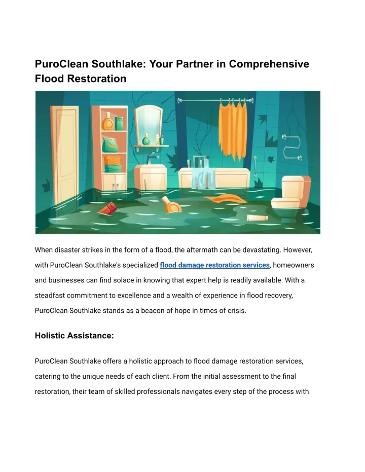 puroclean southlake your partner in comprehensive