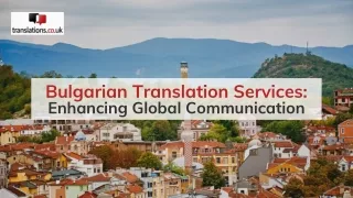 Bulgarian Translation Services Enhancing Global Communication