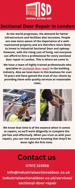 Swift Solutions: Sectional Door Repair Services in London