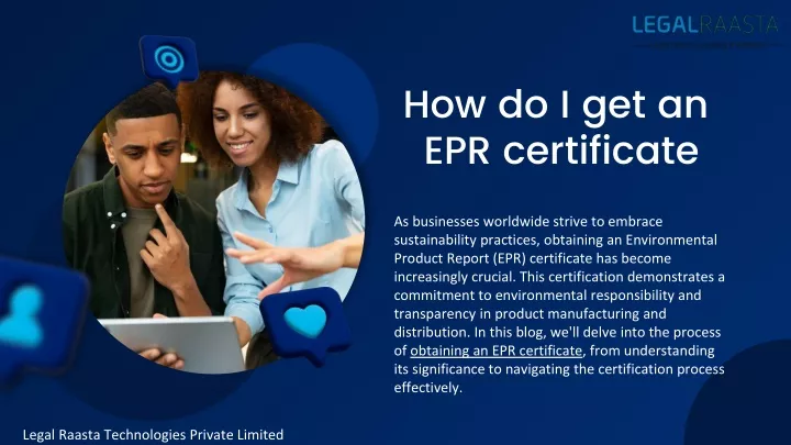 how do i get an epr certificate