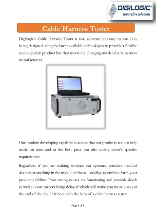 cable harness tester