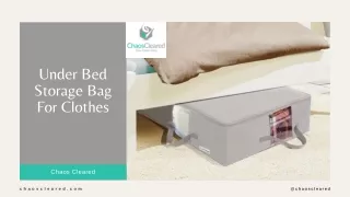 Buy Under Bed Storage Bag For Clothes Online at Chaos Cleared