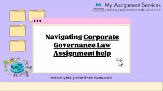 Corporate Governance Law Assignment Help