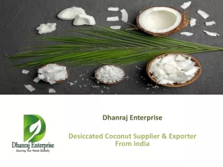 Desiccated Coconut Supplier & Exporter From India