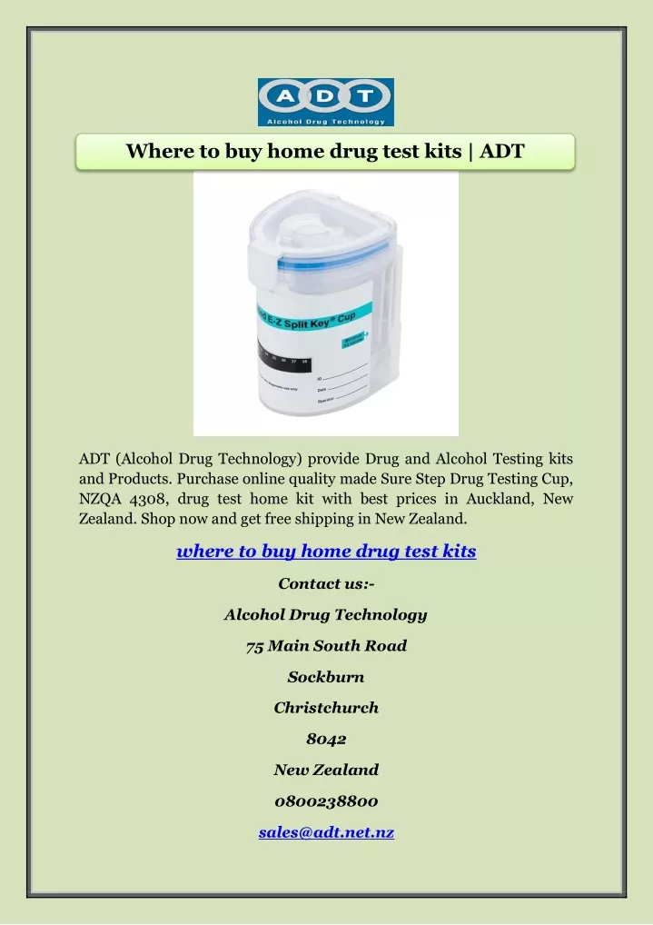 where to buy home drug test kits adt