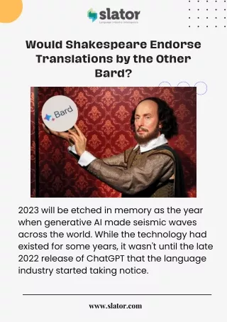 Would Shakespeare Endorse Translations by the Other Bard