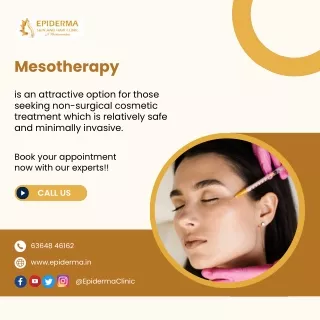 Mesotherapy Treatment | Best Dermatology Centre in Jayanagar | Epiderma Clinic