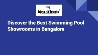 Discover the Best Swimming Pool Showrooms in Bangalore