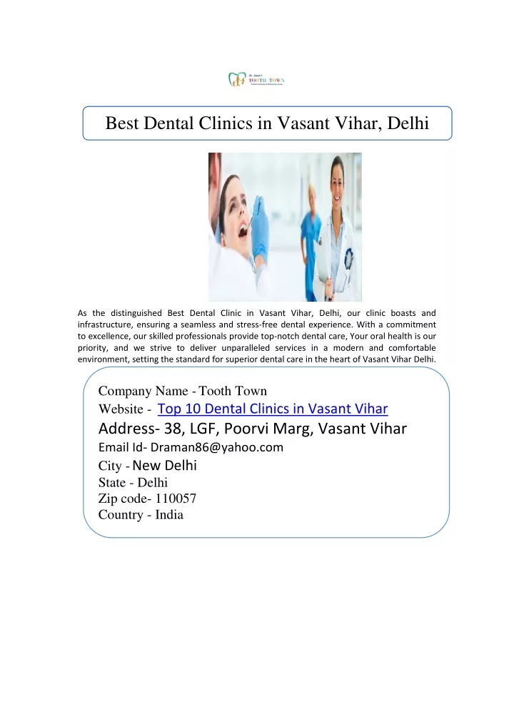 best dental clinics in vasant vihar delhi