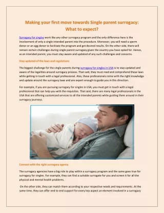 Making your first move towards Single parent surrogacy What to expect (1)