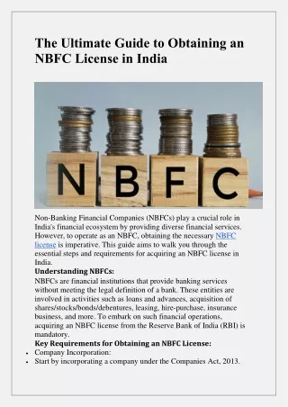 the ultimate guide to obtaining an nbfc license