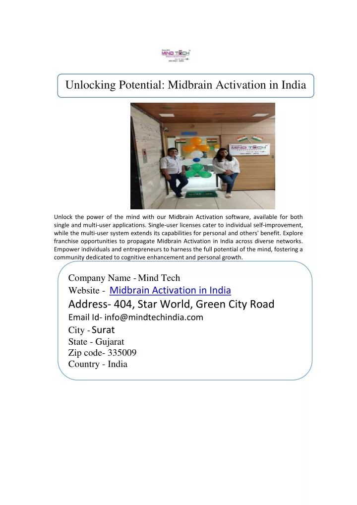 unlocking potential midbrain activation in india