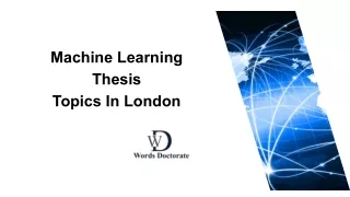 machine learning thesis topics in london