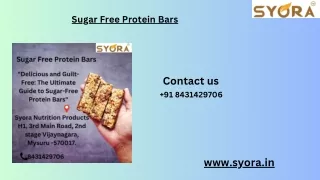 sugar free protein bars