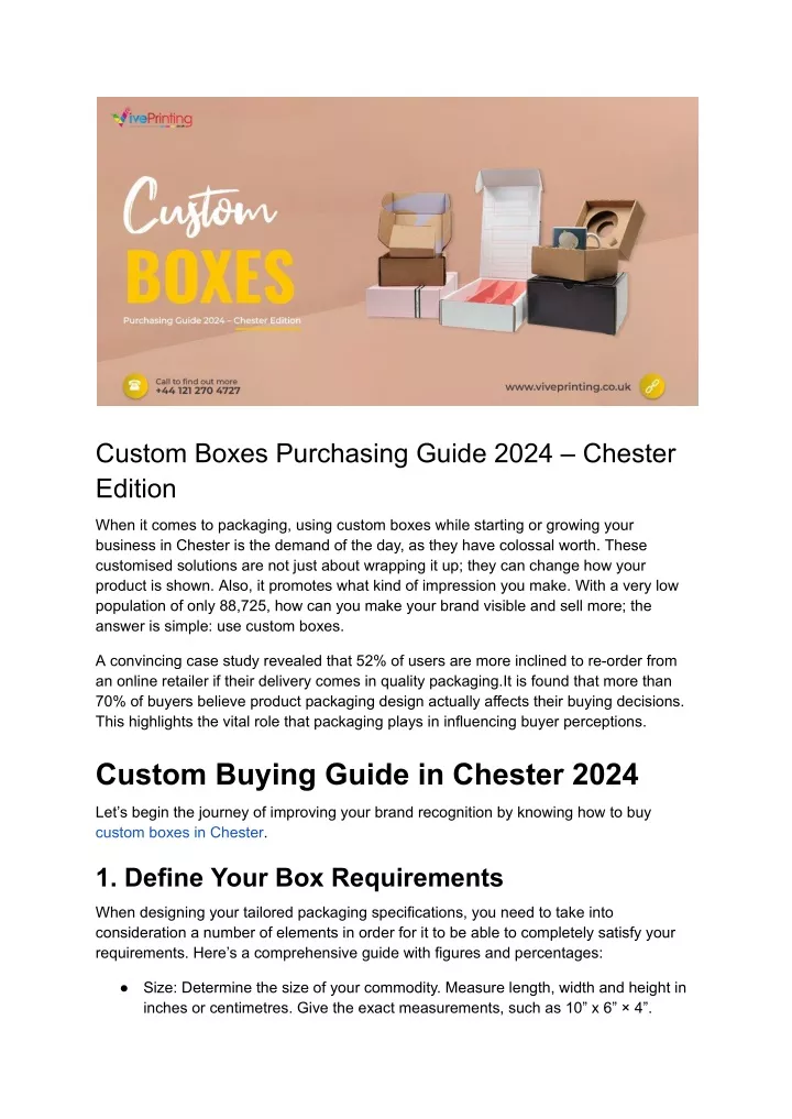 custom boxes purchasing guide 2024 chester edition