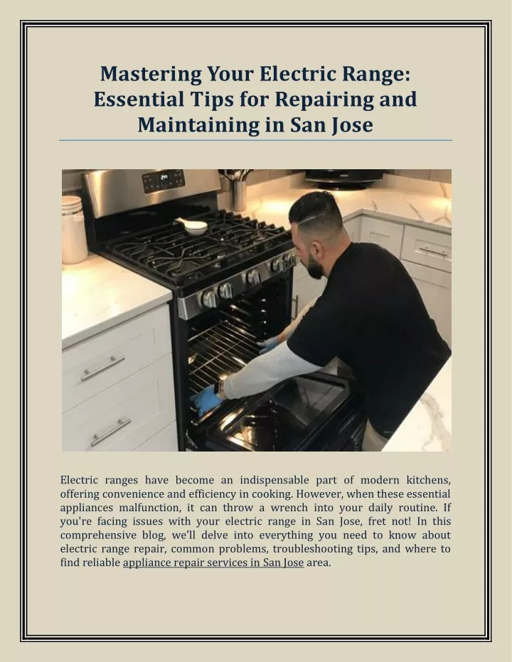 mastering your electric range essential tips
