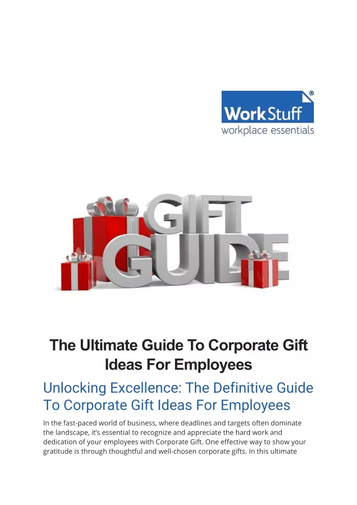 the ultimate guide to corporate gift ideas