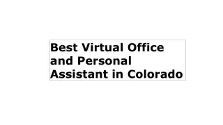 Best Virtual Office and Personal Assistant in Colorado
