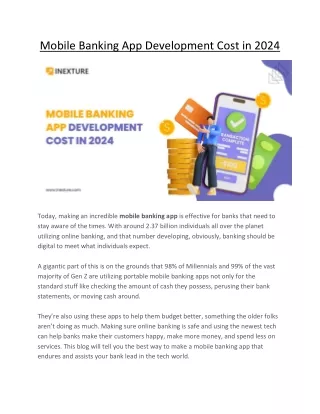 Mobile Banking App Development Cost in 2024