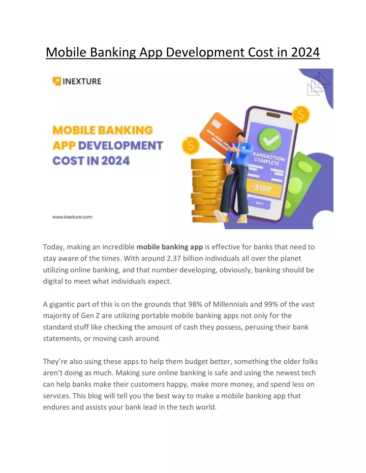 mobile banking app development cost in 2024