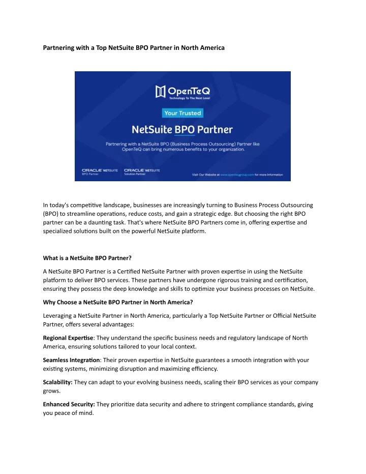 partnering with a top netsuite bpo partner
