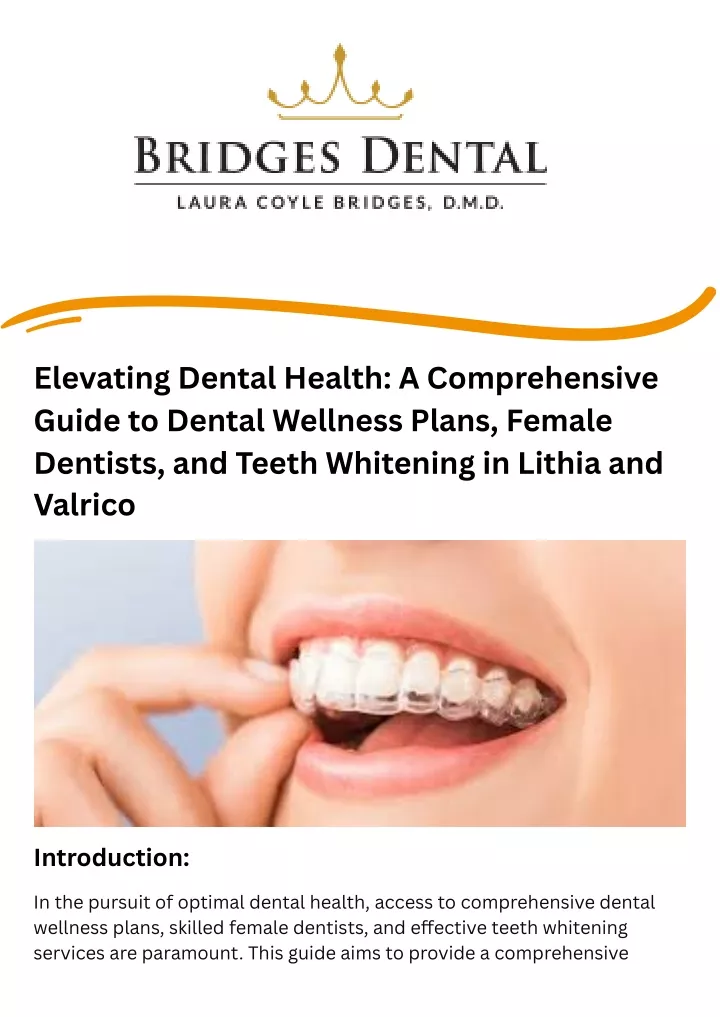 elevating dental health a comprehensive guide