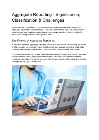 Aggregate Reporting - Significance, Classification & Challenges