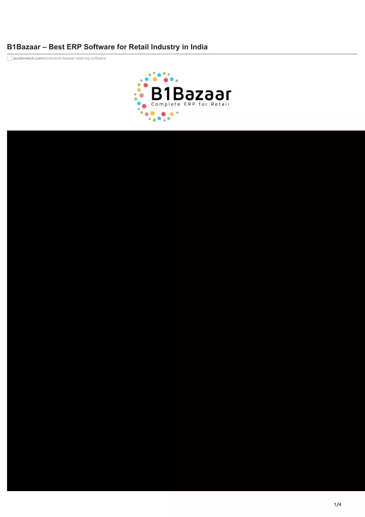 b1bazaar best erp software for retail industry