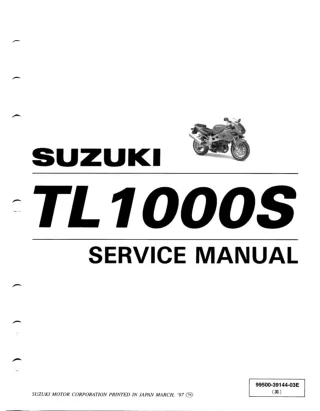 1999 Suzuki TL1000SX Service Repair Manual