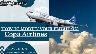 how to modify your flight on copa airlines