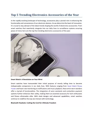 Top 5 Trending Electronics Accessories of the Year