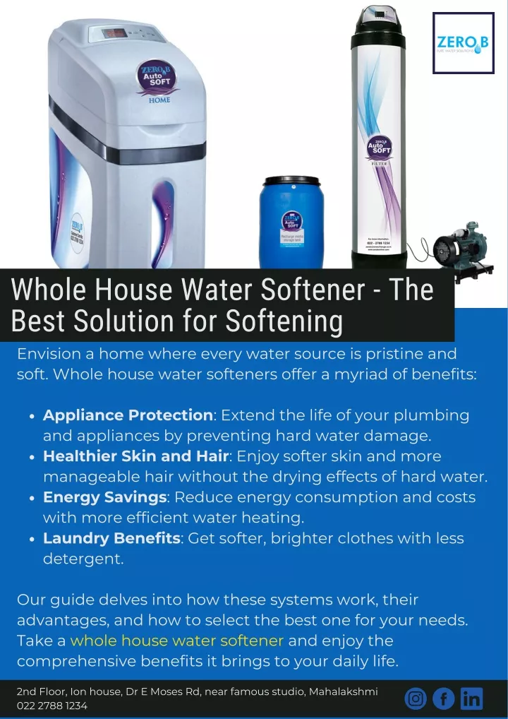 whole house water softener the best solution