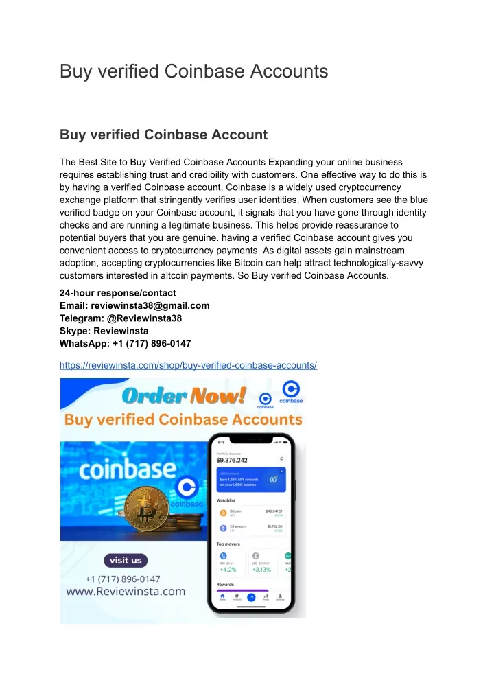 buy verified coinbase accounts