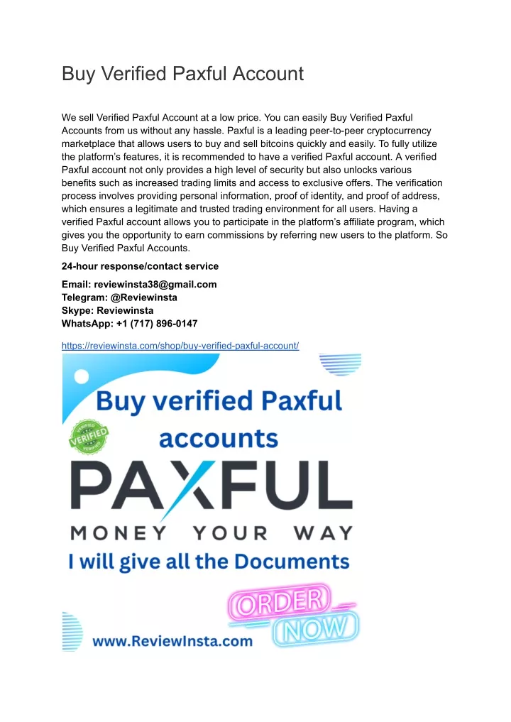 buy verified paxful account