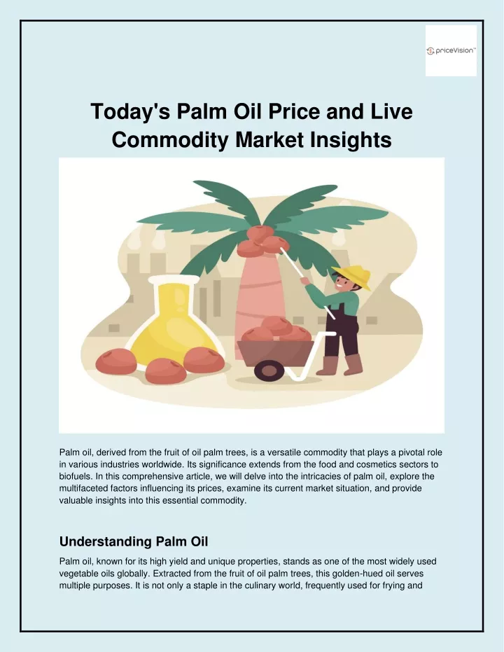 today s palm oil price and live commodity market